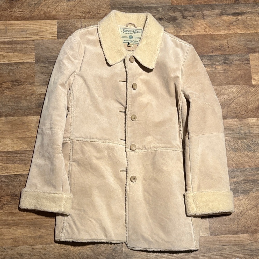 St John’s Bay Beige Shearling Coat